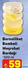 BOROSİLİKAT BOMBELİ MEŞRUBAT BARDAĞI 500 ML
